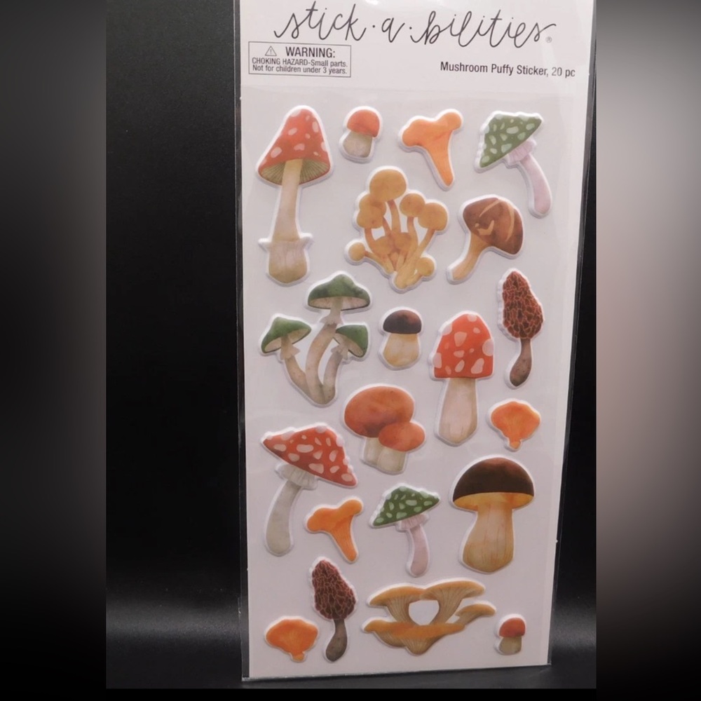 The Paper Studio Mushroom Puffy Stickers 20pc, NWT - Picture 2 of 4